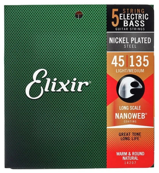 Cuerdas Elixir 14207 Para Bajo 5 Cuerdas