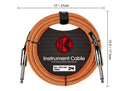Cable Kirlin IWCC-201PN/ORA Plug Para Instrumentos, 3 Metros