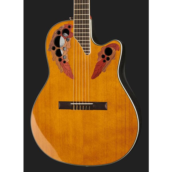 XXOvation Guitarra Electro Acústica Celebrity Elite CE44C-4A-G Mid Cutaway Cuerdas Nylon