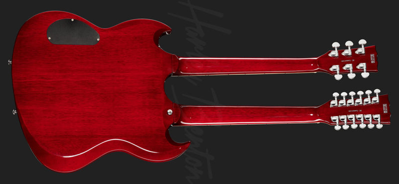 Guitarra Doble Brazo Harley Benton Tipo G-1275, Color Cherry DC custom II 612