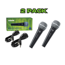 Paquete Karaoke 2 Micrófonos Shure SV100 Cardioide con Cable | Ideal para Principiantes