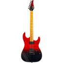 GUITARRA ELECTRICA JET GUITARS JS-1000V VULCANO TRANSPARENT RED