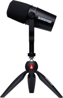 Shure MV7-K-BNDL Micrófono para Podcast y Home Office con tripié de Mesa