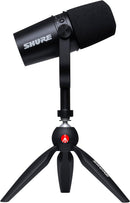 Shure MV7-K-BNDL Micrófono para Podcast y Home Office con tripié de Mesa