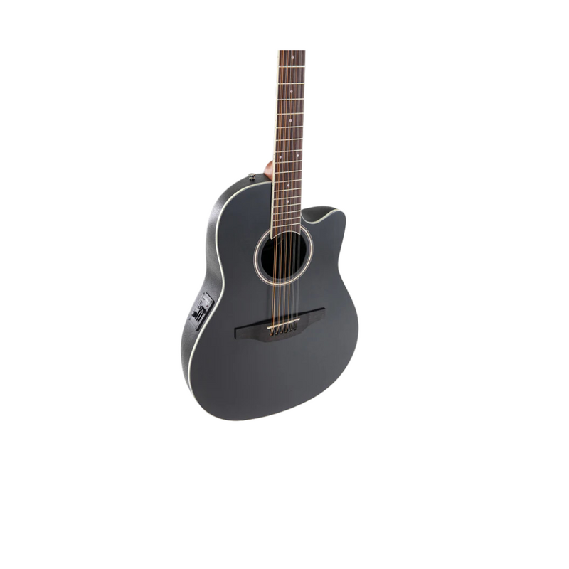 Guitarra Ovation serie Applause electro-acústica  12 cuerdas AB2412-5S  Black Satin