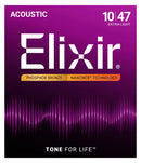 Cuerdas Elixir 12-53 Acoustic Nanoweb 16052 | Bronce 80/20 para Guitarra Acústica
