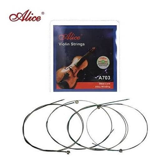 Cuerdas Alice para Violín STEEL CORE 4/4 A703