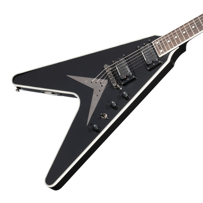 Guitarra Electrica Dave Mustaine Flying V Custom Black Metallic con estuche