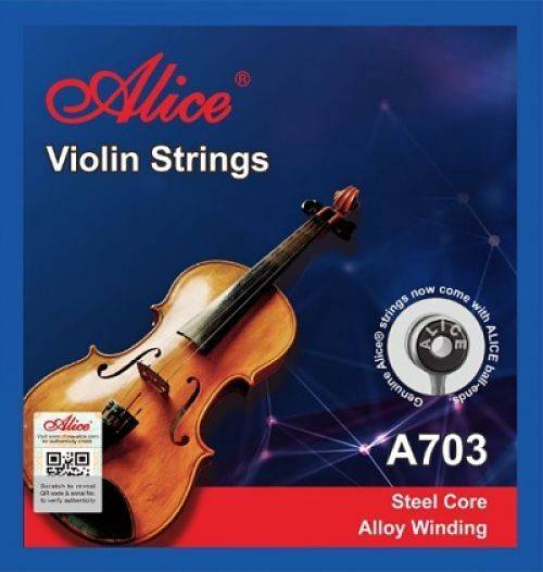 Cuerdas Alice para Violín STEEL CORE 4/4 A703