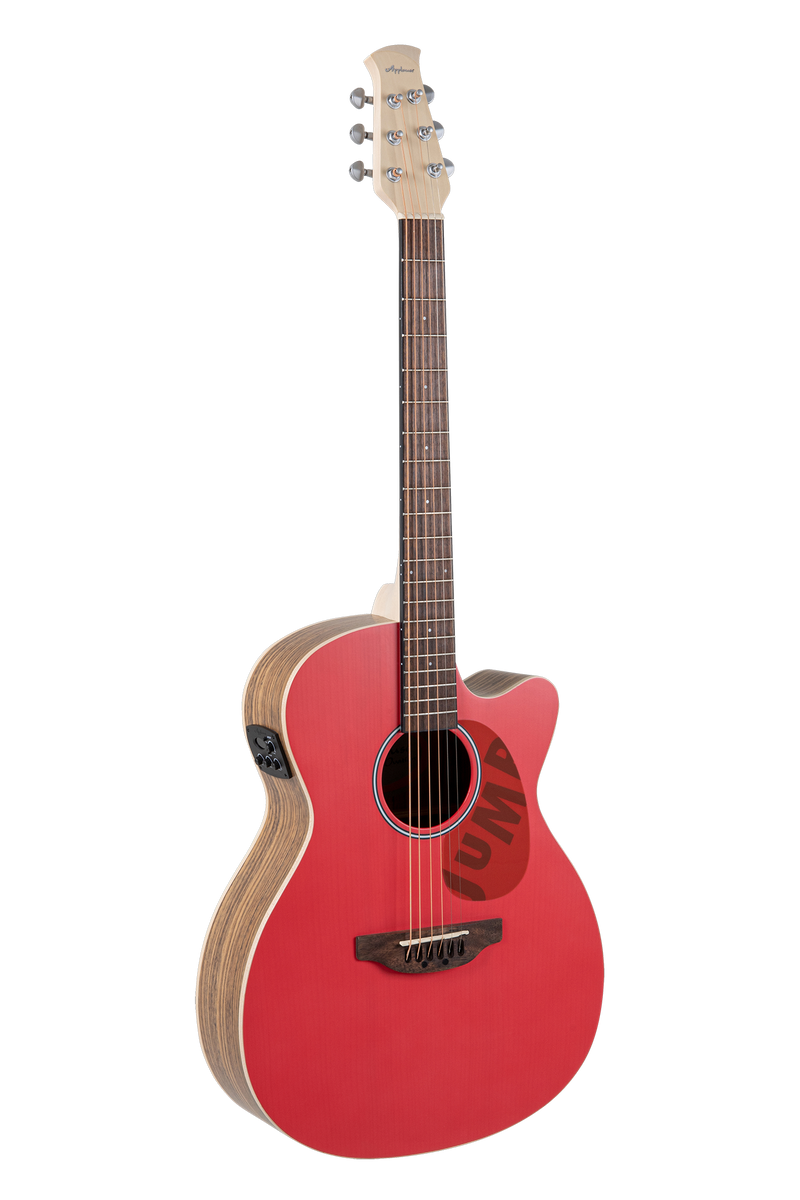 Guitarra Ovation Jump Electroacústica color Lipstick AEO-69-R