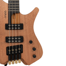 Detalles del cuerpo y electrónica del Bajo Mars Headless