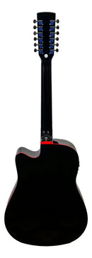 Guitarra Doce Cuerdas/Docerola CON REFUERZO McCartney CD6023T-BK Electroacustica