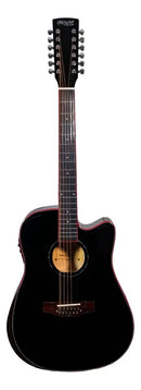 Guitarra Doce Cuerdas/Docerola CON REFUERZO McCartney CD6023T-BK Electroacustica