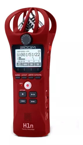 Grabadora de audio portátil 24/96 con micrófonos XY estéreo Zoom Z H1N RED