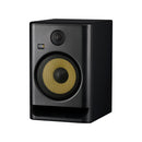 Primer plano del tweeter de seda y woofer Kevlar del monitor KRK ROKIT 8 G5