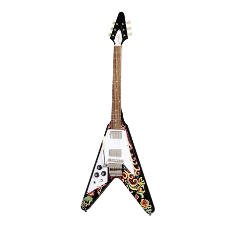 Guitarra Electrica Epiphone Jimi Hendrix "Love Drops" Flying V (Incl. Hard Case) ECJHFVEBNH3