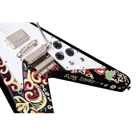 Guitarra Electrica Epiphone Jimi Hendrix "Love Drops" Flying V (Incl. Hard Case) ECJHFVEBNH3