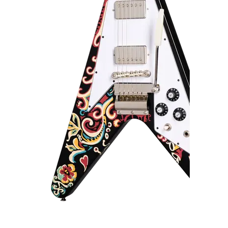 Guitarra Electrica Epiphone Jimi Hendrix "Love Drops" Flying V (Incl. Hard Case) ECJHFVEBNH3