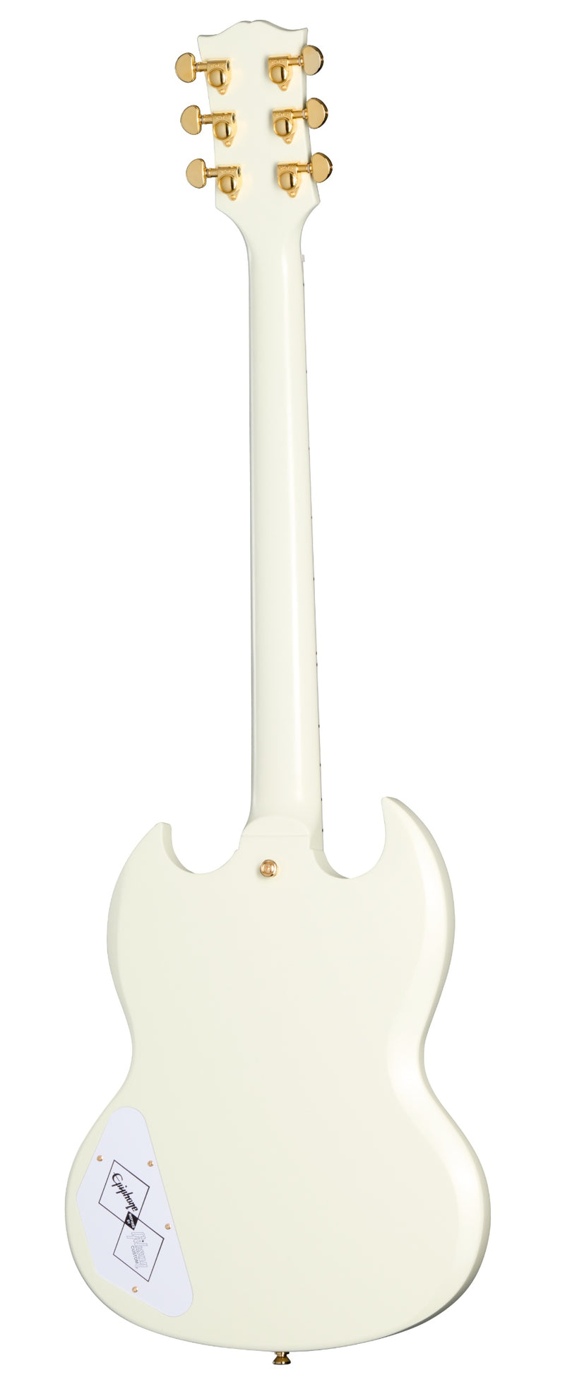 Guitarra Electrica Epiphone 1963 Les Paul SG Custom With Maestro Vibrola blanco Clasico Incluye Estuche