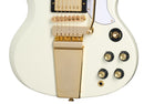 Guitarra Electrica Epiphone 1963 Les Paul SG Custom With Maestro Vibrola blanco Clasico Incluye Estuche