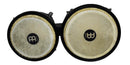 Detalle de parches de piel natural en bongo Meinl Headliner HB-50BK