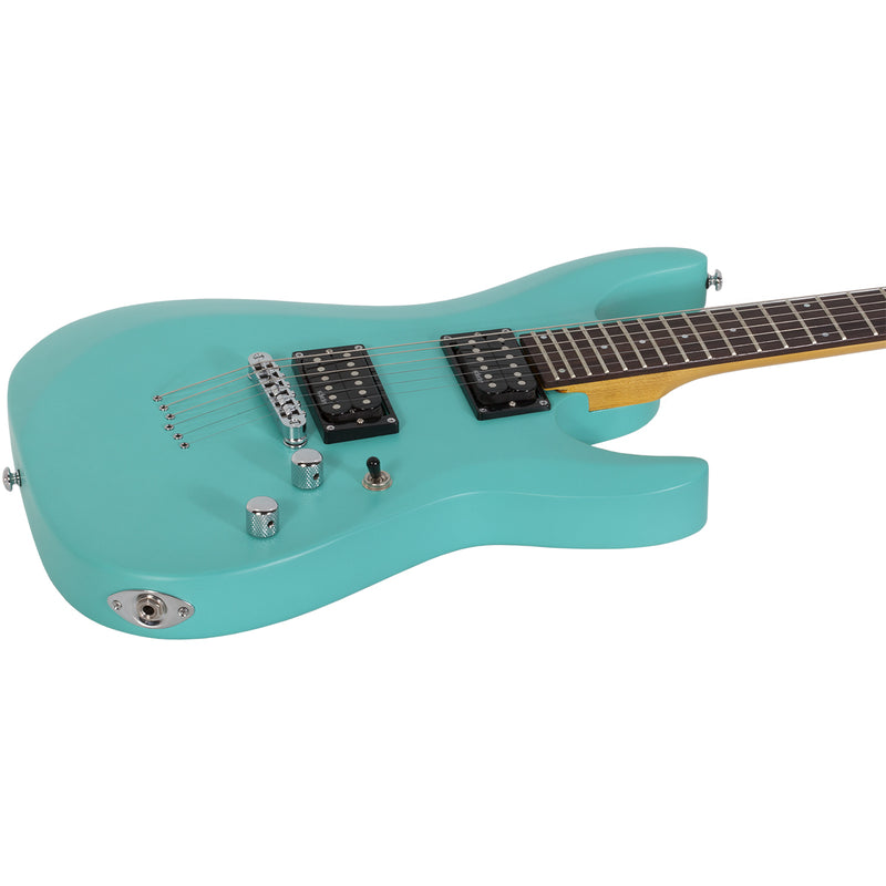 GUITARRA SCHECTER ELECTRICA  C-6 DELUXE SATIN AQUA