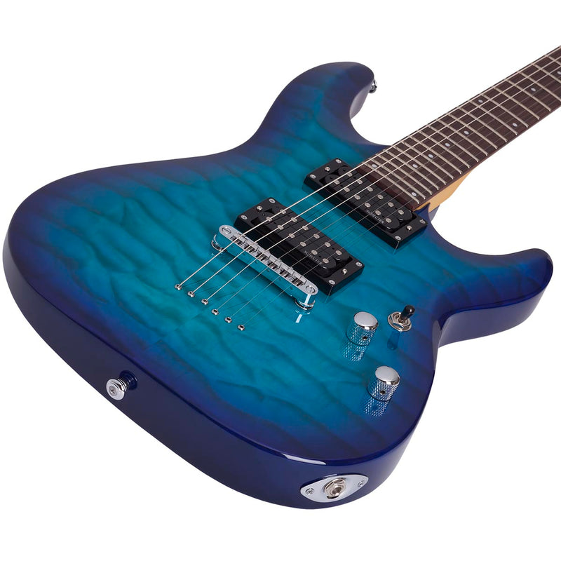 GUITARRA ELECTRICA SCHECTER C-6 PLUS  AZUL OCEANO SOMBREADO