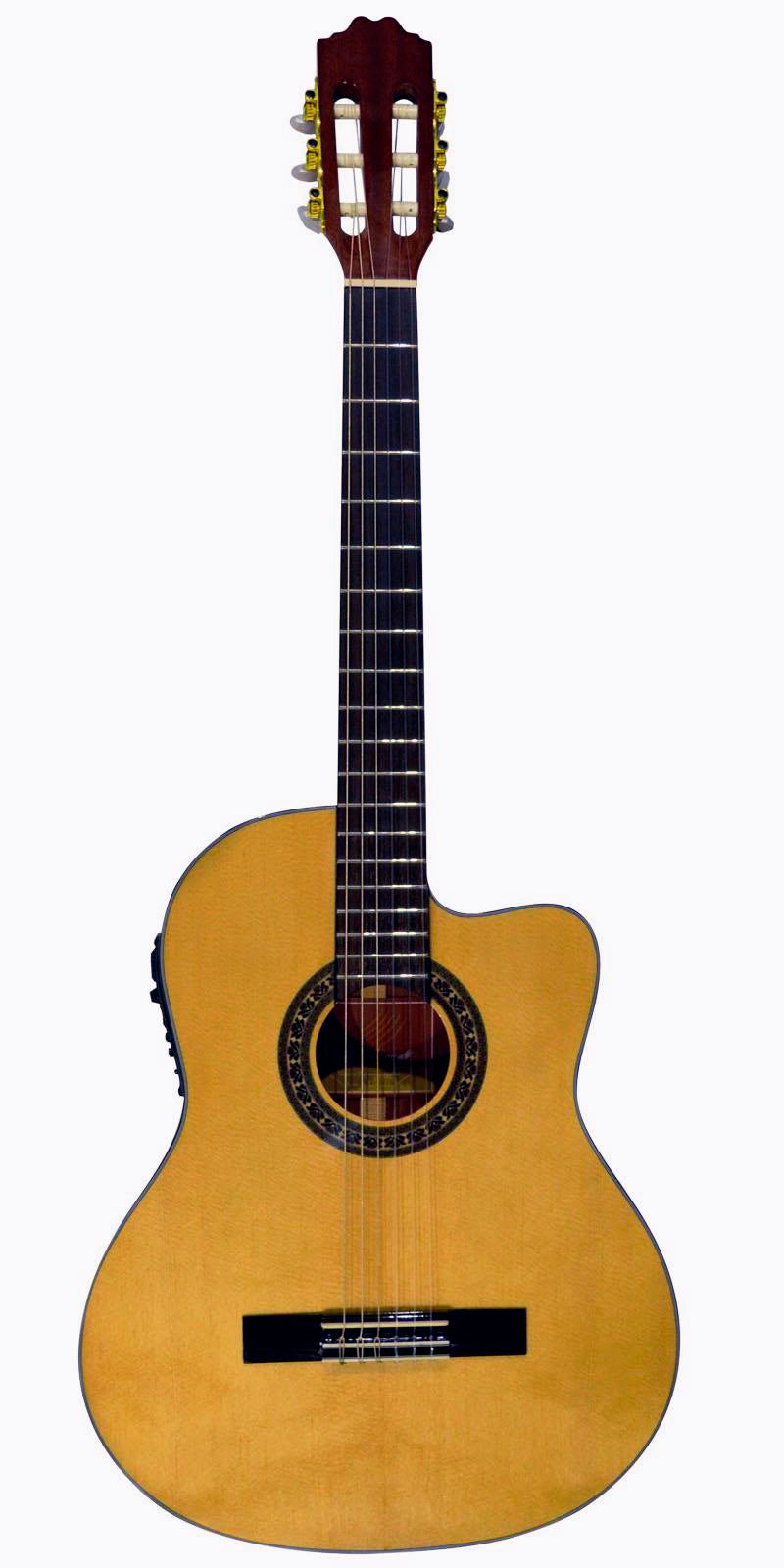 Guitarra Electroacustica La Sevillana Cuerdas Nylon UR-6CEQ