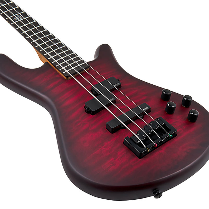 Bajo Eléctrico Spector NS Pulse 4 Cinder Red – Tono Agresivo y Diseño Boutique
