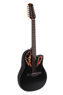 Guitarra Ovation Celebrity Elite CE4412-5-G electroacústica de 12 cuerdas en color negro