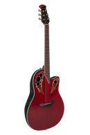 Ovation Guitarra electroacústica Celebrity Elite Super Shallow Cutaway CE48-RR-G Color Ruby Red