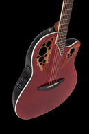Ovation Guitarra electroacústica Celebrity Elite Super Shallow Cutaway CE48-RR-G Color Ruby Red