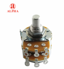 Potenciometro Alpha, 500K Audio, Dual, 3/8"