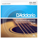 Cuerdas Guitarra Acustica/Electroacustica D´addario EJ16 Phosphor bronze 12-53