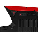 Controles expresivos del Roland AX-Edge con ribbon controller, modulation bar y botones asignables