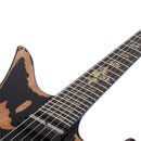 Diapasón de ébano con 24 trastes jumbo de acero inoxidable en Schecter Synyster Gates Custom-S.