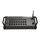 Mezcladora digital Allen & Heath CQ-20B vista frontal, ideal para instalación fija y mezcla por app