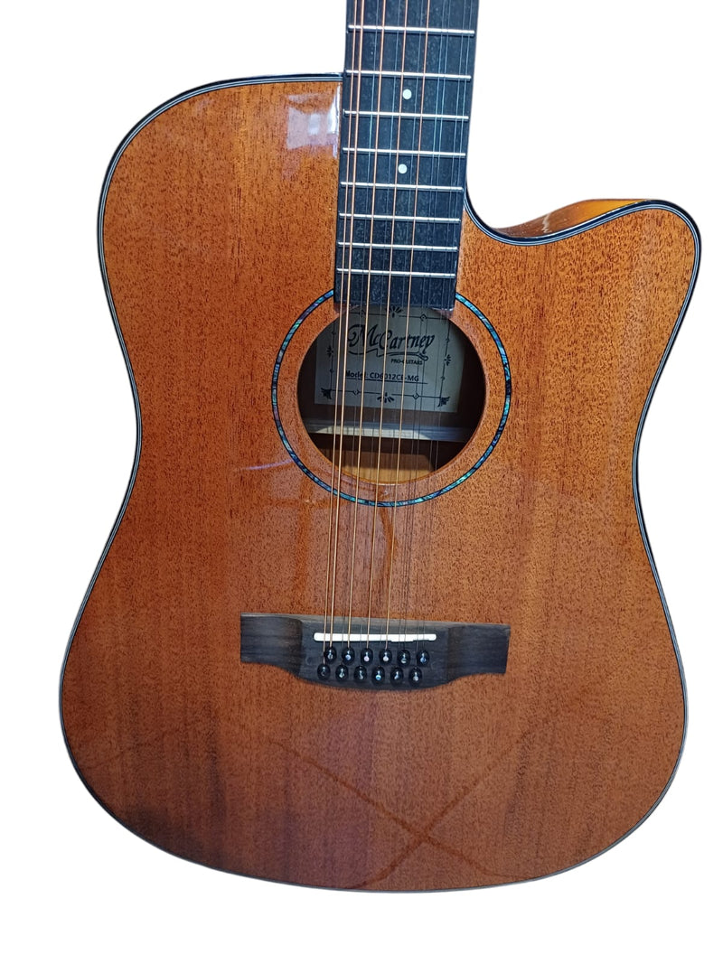 Guitarra Doce Cuerdas/Docerola CON REFUERZO McCartney CD6012-MG Electroacustica