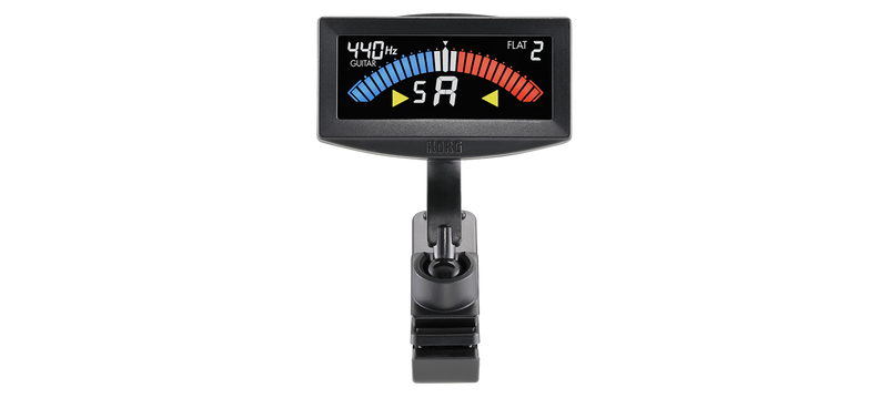 Afinador Korg PitchCrow-G frontal con pantalla a color