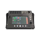 Mezcladora Allen & Heath CQ-12T vista frontal con pantalla táctil y perillas físicas