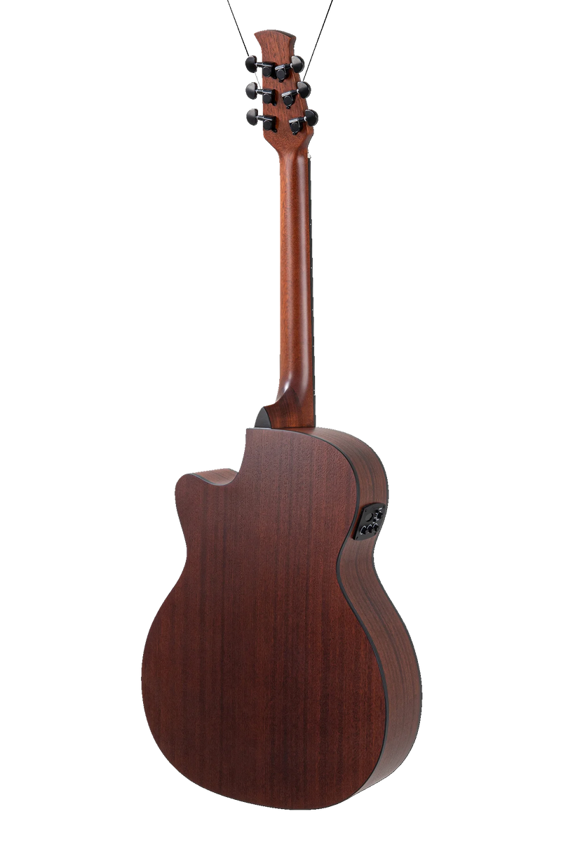 Guitarra electroacústica Applause AEO96-M vista trasera acabado natural mate