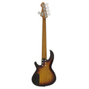 Bajo Aria Pro II Detroit de 5 cuerdas con configuración P/J y acabado Sunburst.