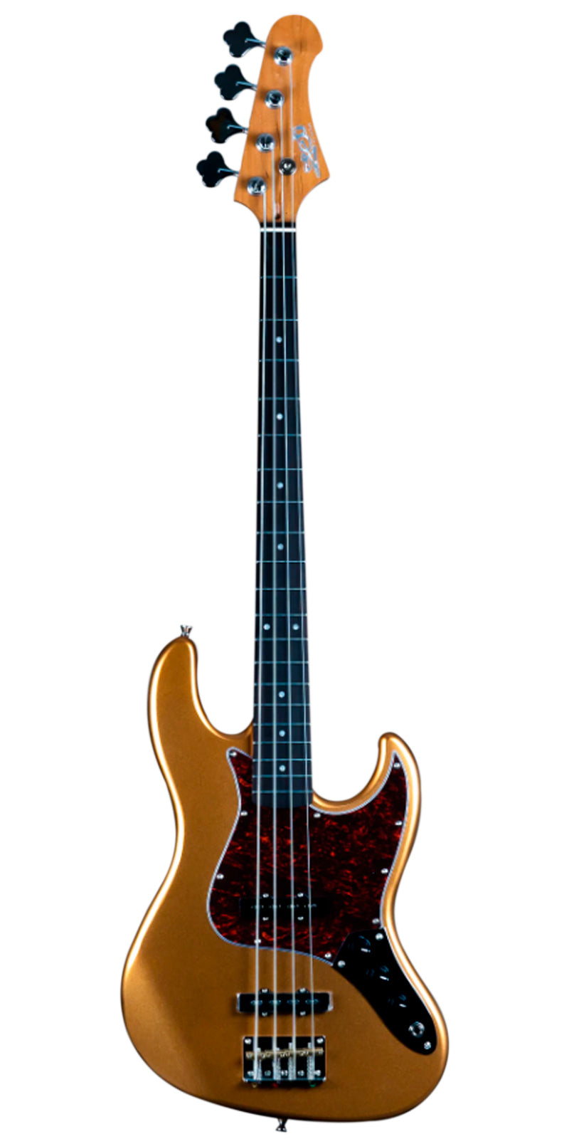 Bajo eléctrico Jet Guitars JJB-300 dorado estilo Jazz Bass