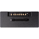 Panel de controles del Blackstar Debut 100R Black con control ISF y reverb.