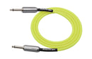 Cable Premium Kirlin Glow in the Dark Solar Pop con conectores metálicos para instrumento.