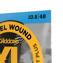 Cuerdas D'Addario EXL110 Plus con tercera cuerda reforzada para mejor afinación y estabilidad.