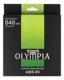Cuerdas Olympia ABS-65 de bronce para bajoloche y bajo acústico – Calibres 0.040-0.095