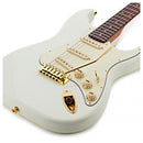 Cuerpo de álamo tostado color blanco con hardware dorado Jet Guitars JS-380