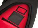 Vista frontal de funda Fender FE610 con bolsillo para accesorios