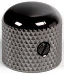 Perilla Gotoh cosmo black tipo dome estilo Fender para eje sólido de 6mm con tornillo de fijación